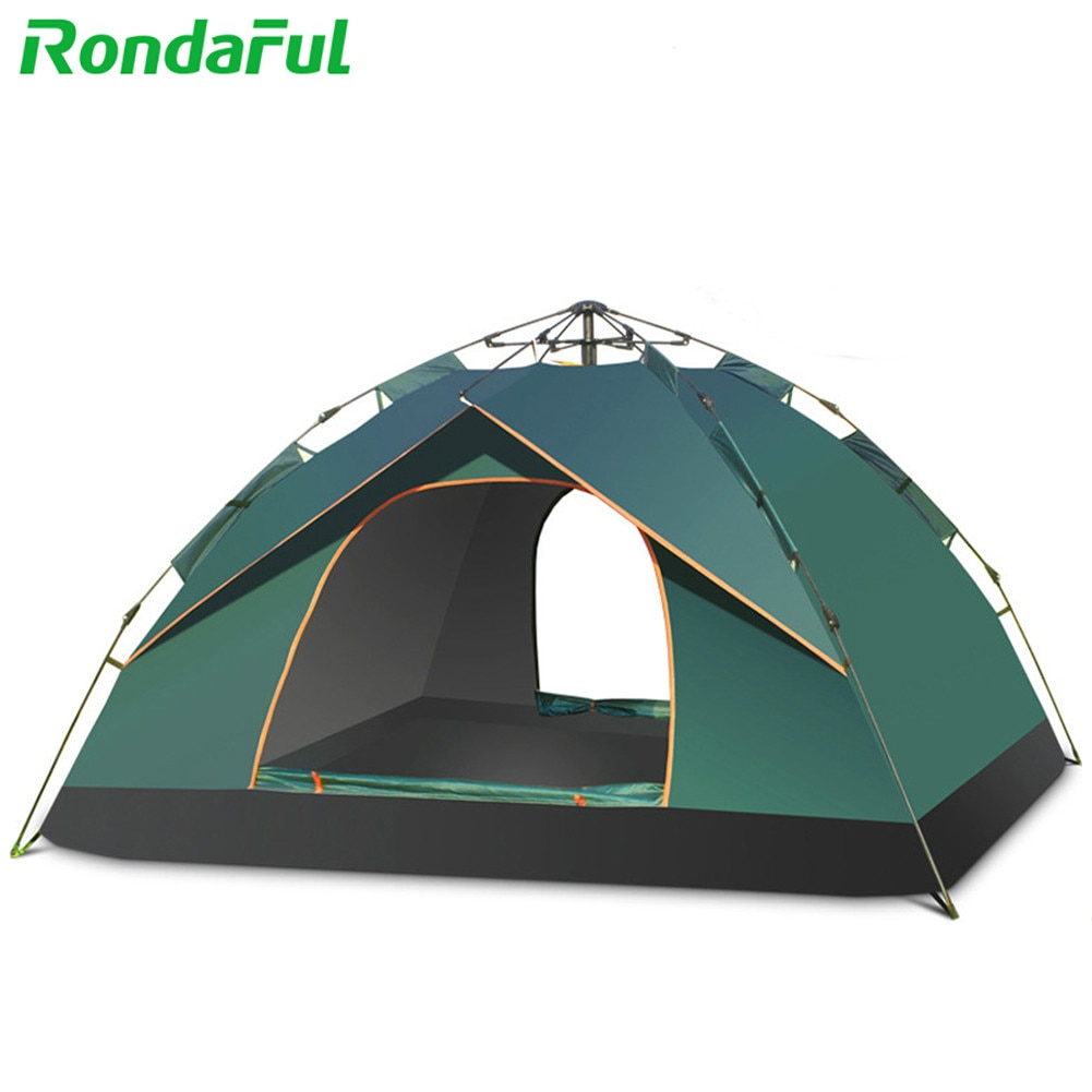 Utomhus camping 2 person vattentät uv-skyddande automatisk öppning tält skugga ultralätt pop up tält för fiske vandring