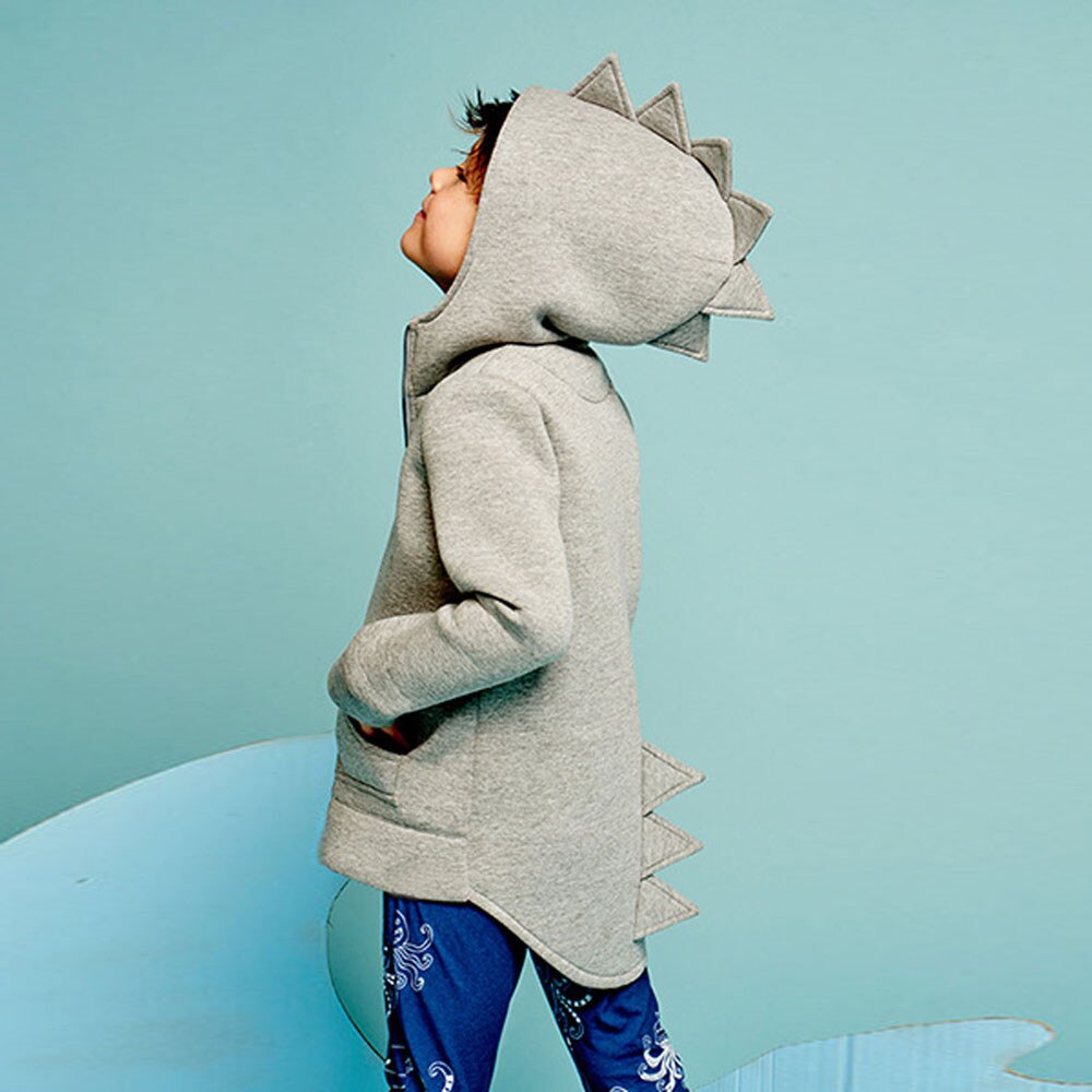 Giacca da bambino per bambini adorabile per bambini giacca stile dinosauro copricapo con cappuccio cappotto abbigliamento giacca invernale per bambini ragazzi bebek ux 1T-6T