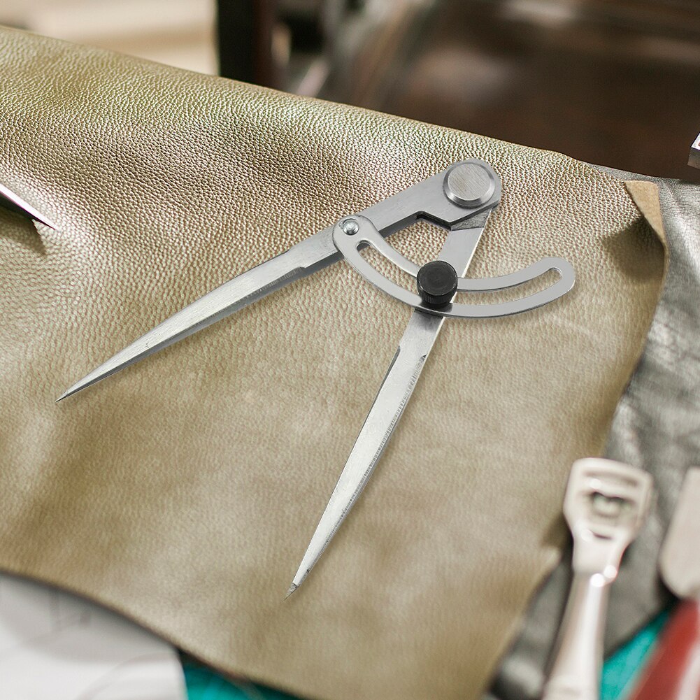 Vingavdelare läder hantverk roterande skrapa möbler läderhantverk gör-det-själv kompasser träarbetare cirkel ritning kantverktyg