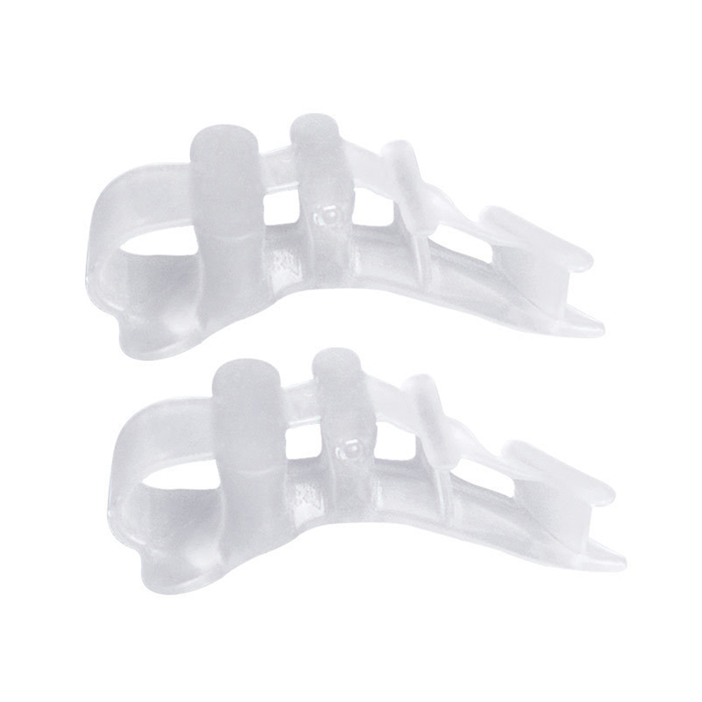 1 pari varpaat hallux valgus corrector separator suoristus jalkojenhoitolaite silikoni bunion suojelija sormet: Valkoinen