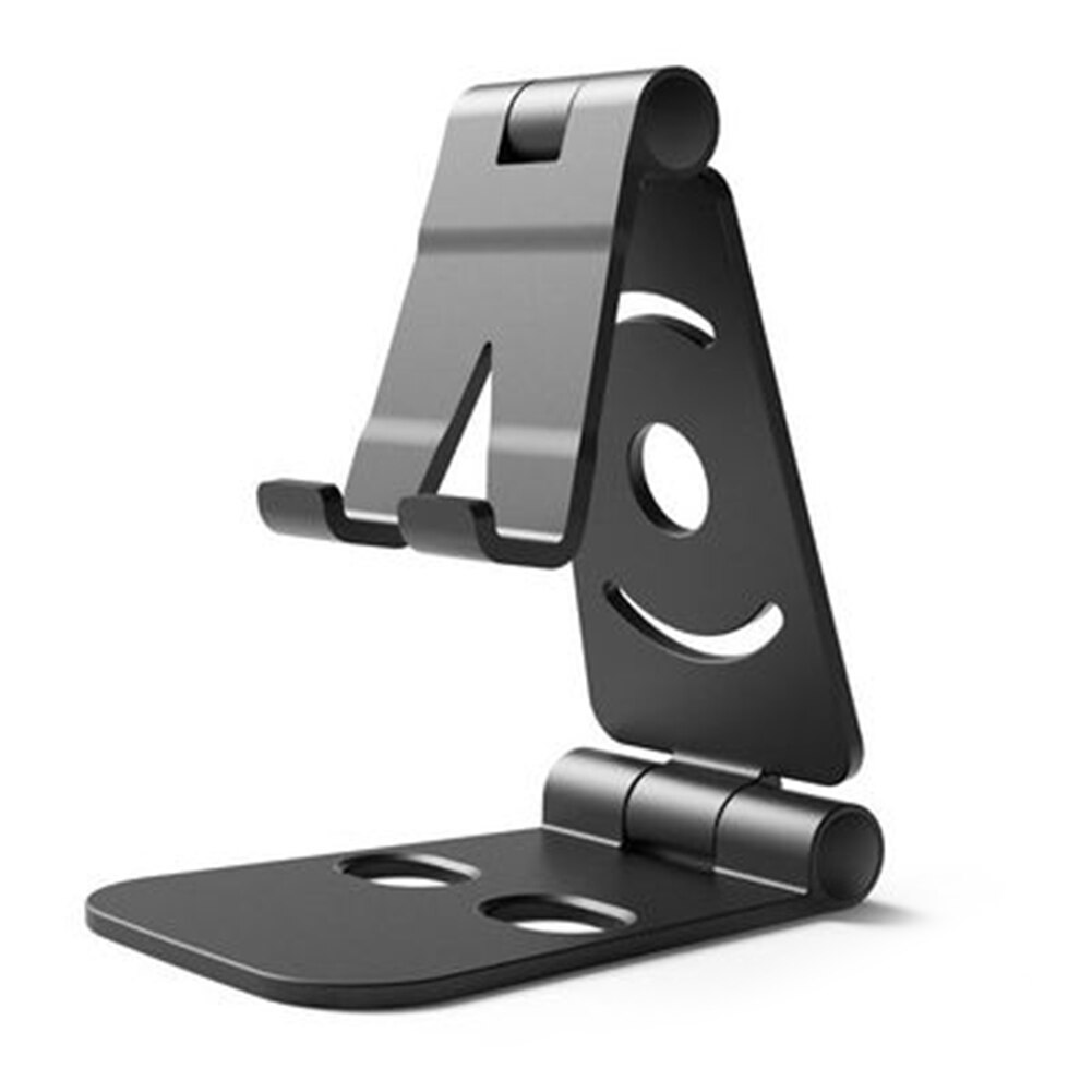 Soporte plegable doble para teléfono, soporte Universal para teléfono móvil: Black