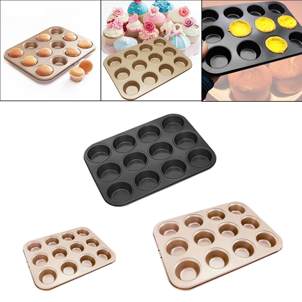 12 Holes Baking Mold DIY Chocolate Bread Pastry Cupcake Muffin Pan Making