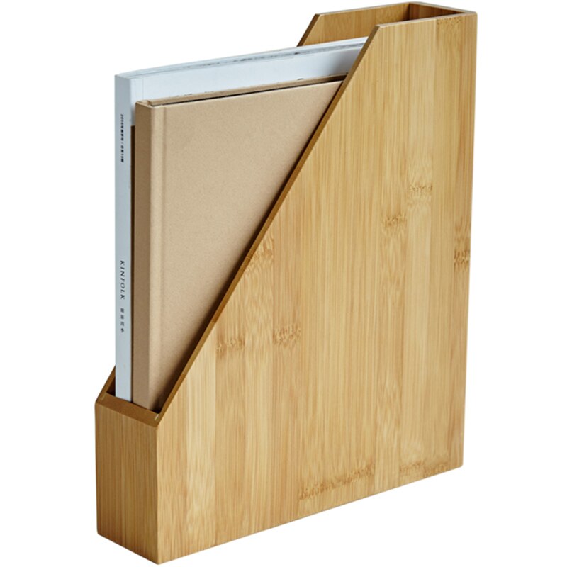 Bamboo File Rack Japan Style Desk Organizer for Books/Magazines A4/A5 Paper Stand Holder Eco Natural Wood Storage Box