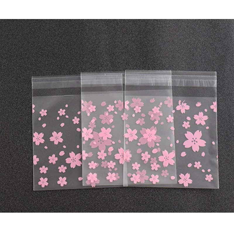 Transparent Blume Cookie Verpackung Tasche &amp; Süßigkeiten Taschen Für Kekse Snack Back Paket Hochzeit Party Tasche