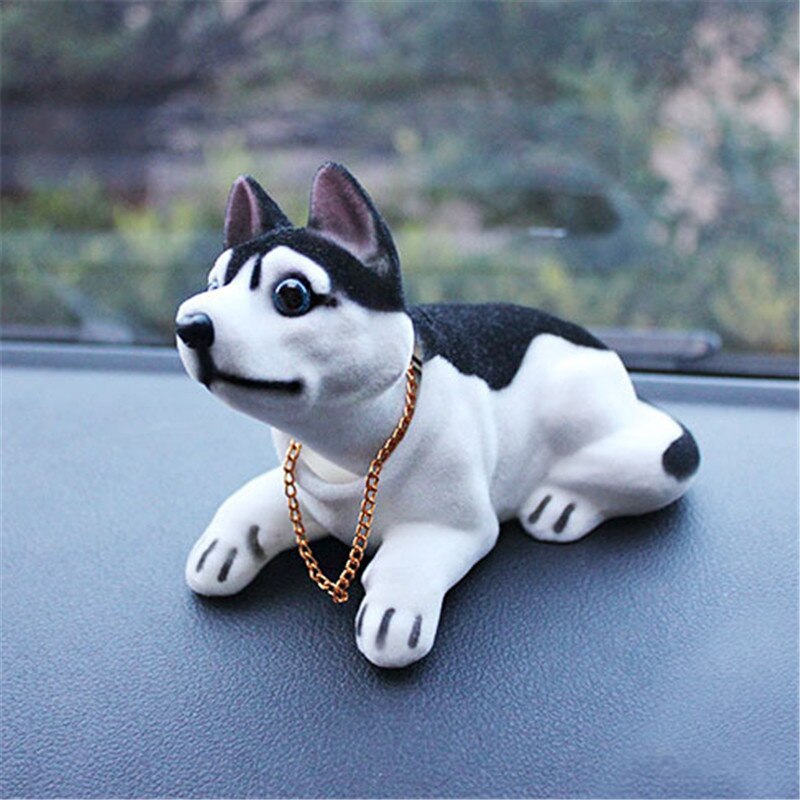 Bobble Head Dog Car Dashboard Doll Auto Shaking Head Toy Ornaments Nodding Dog Car Interior Furnishings Decoration