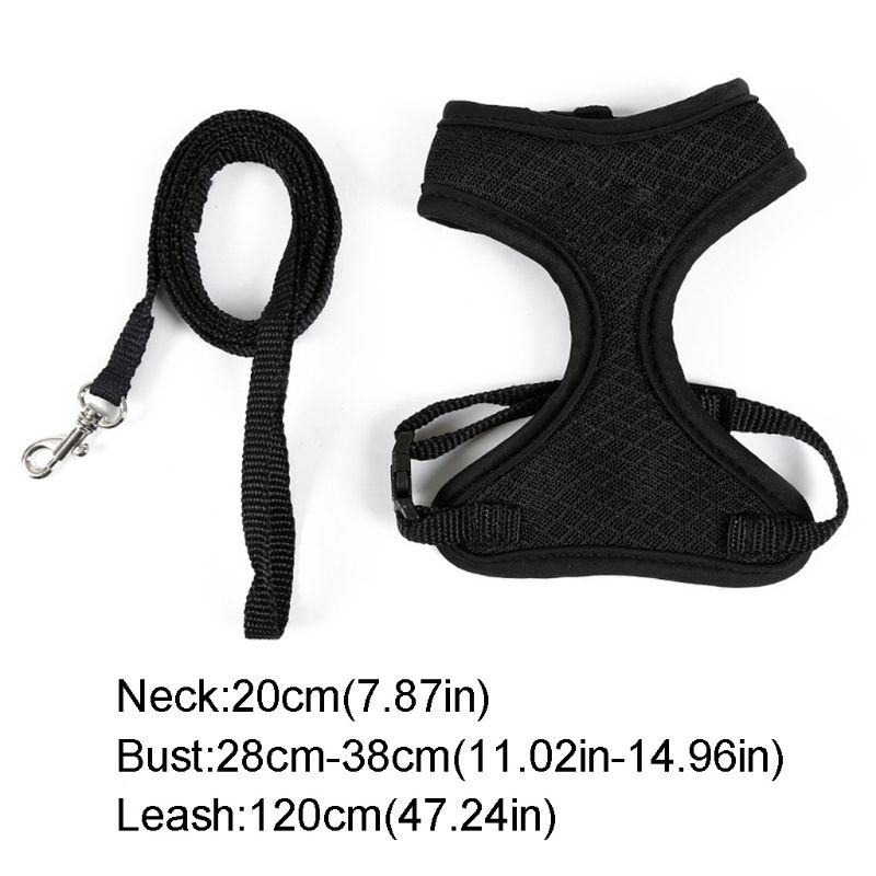 Katten ontsnappingsbestendig instapluchtvest harnas met riem, verstelbaar voor alle weersomstandigheden, zacht