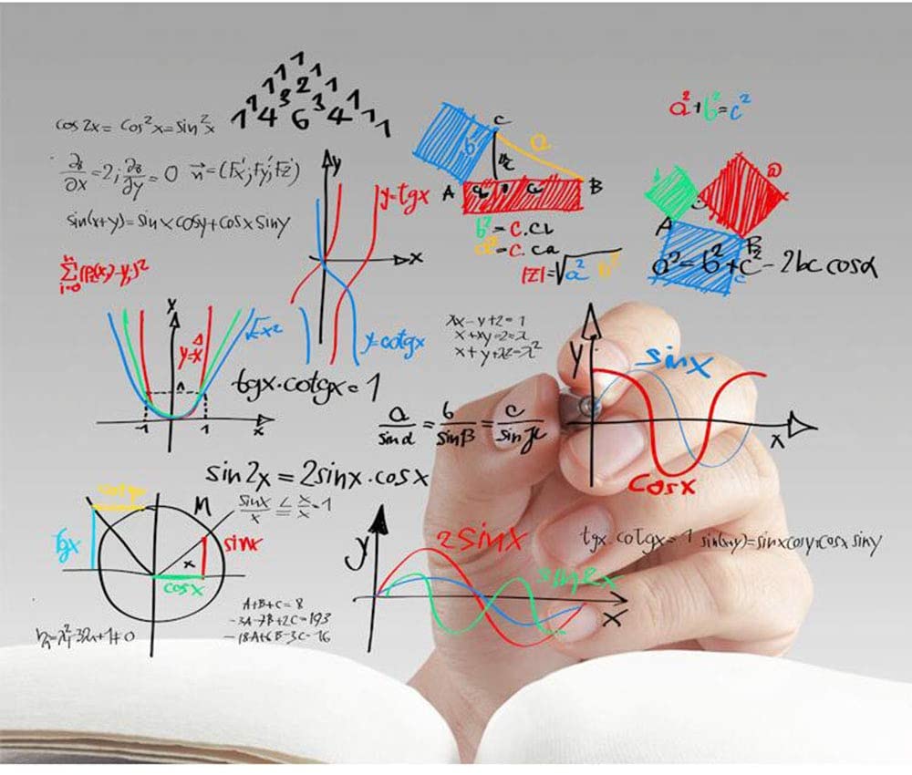 HOHOFILM 90cmx300cm Clear Adhesive Whiteboard Stickers Writing Film Peel and Stick for Home and Office Convenient Film