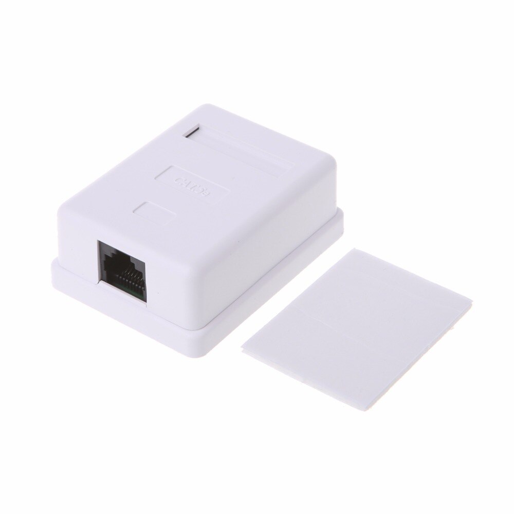 Adaptateur Jack pour coupleur mural Cat5e RJ45, modèle 8P8C, UTP, Port unique non blindé, boîte