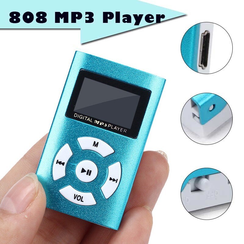 Usb Metalen Mini Clip MP3 Speler Lcd-scherm Ondersteuning 32 Gb Micro Sd Tf Card Sport Draagbare Muziek Digitale Speler mp 3 Speler Card A4