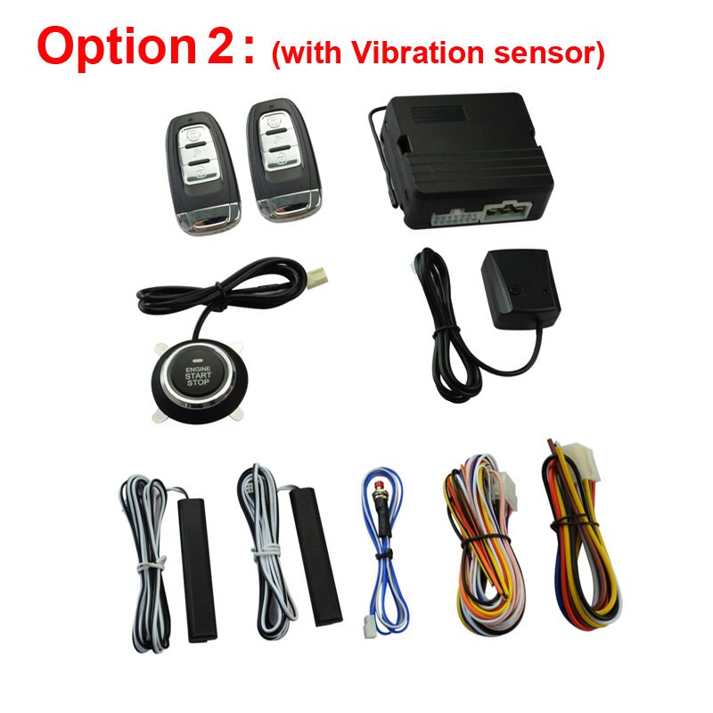 12v Ein start-stop-taste mit Vibration Sensor fahrzeug Keyless Entry Engine Start auto Alarm System Push Button 12V autostart: With Vibration
