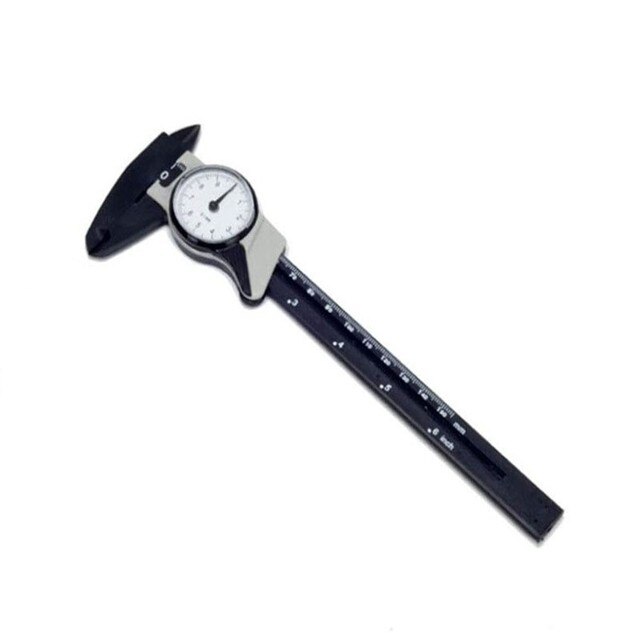 0-150mm Dial Vernier Caliper Plastic Measuring Gauge Internal External Step Depth Measurement Micrometer Gauging Hand Tool: Black Metric