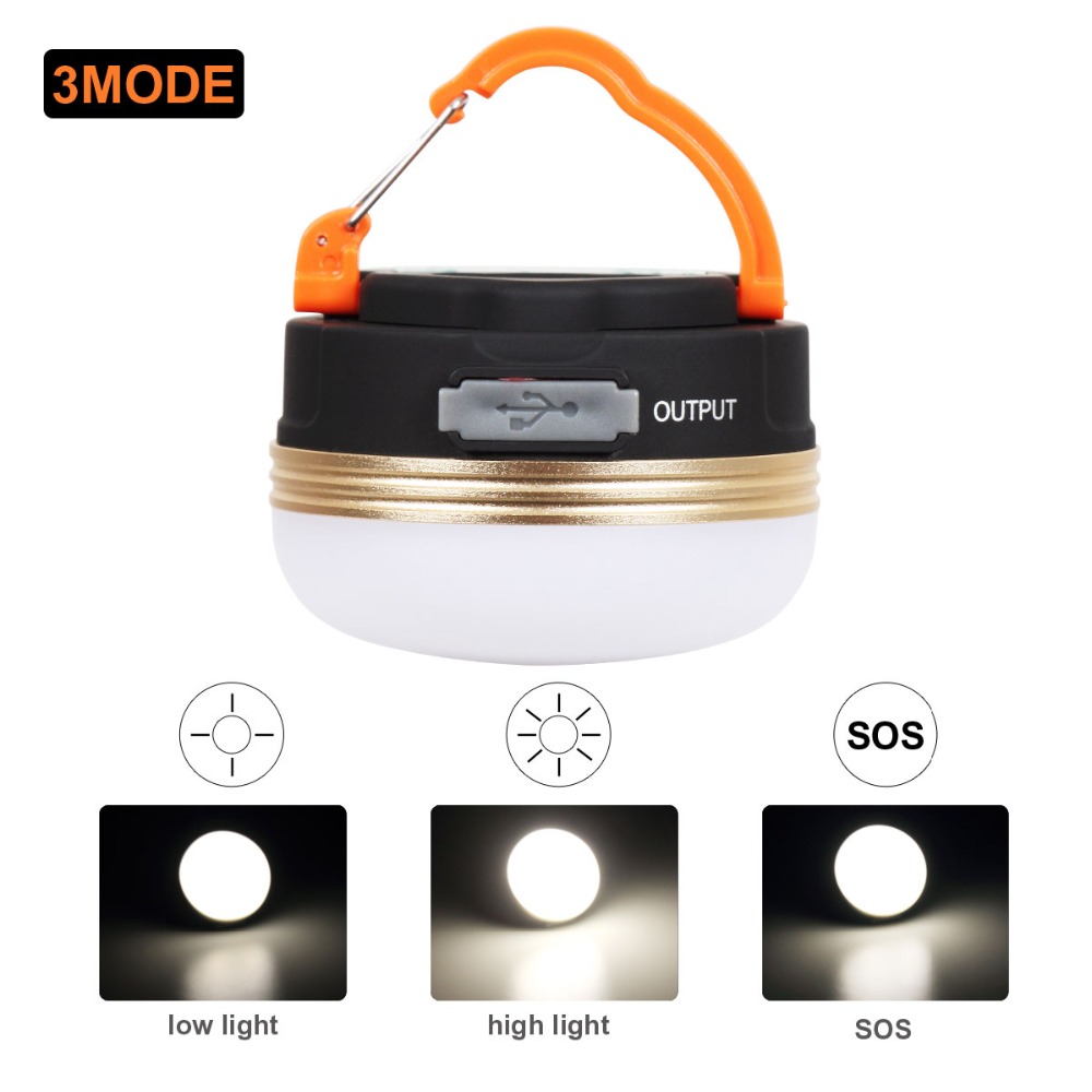 T-sun 1-4 stk mini camping lys 3w led camping lanterne telt lampe utendørs tur natt hengende lampe usb oppladbar