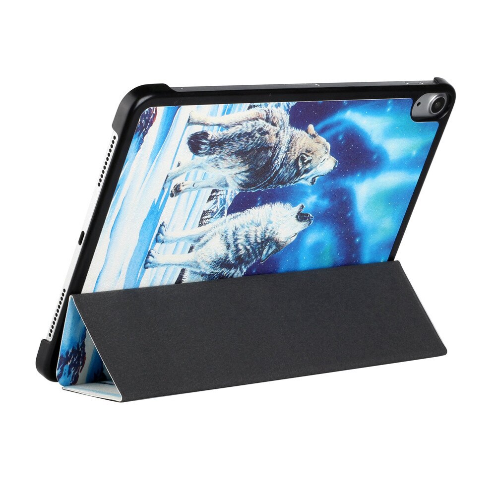 Silk Pattern Tri-Fold Case For Lenovo Tab M8 TB8505F FHD 8705F 8.0 Stand Cover Single Bottom Tablet Case + PenFilm