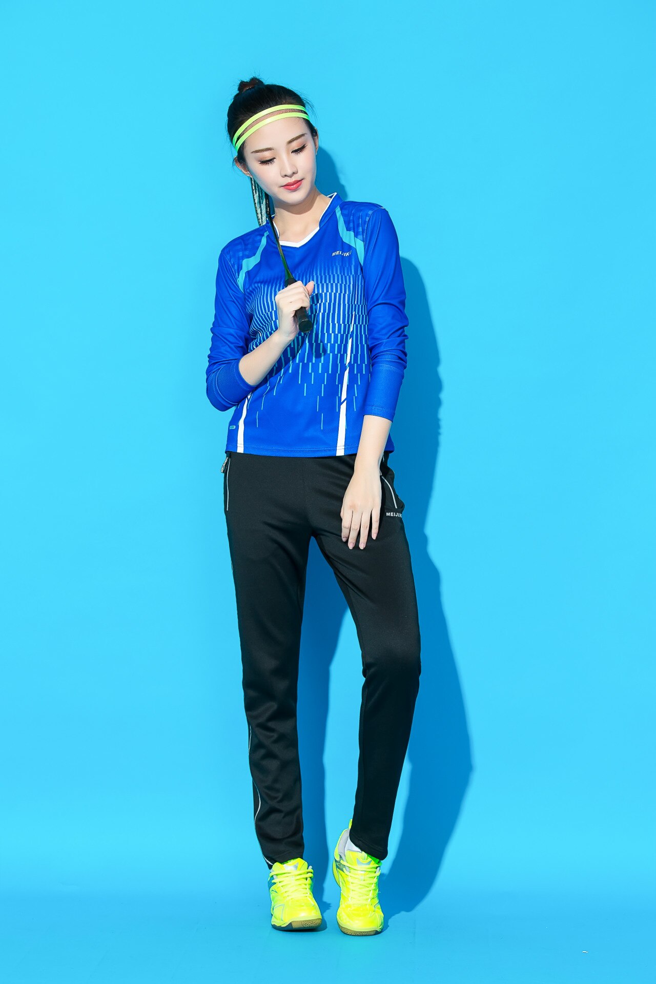 Women Sport Set Badminton Shirt + Pant Tennis Suit Two Pieces Set Training Clothes