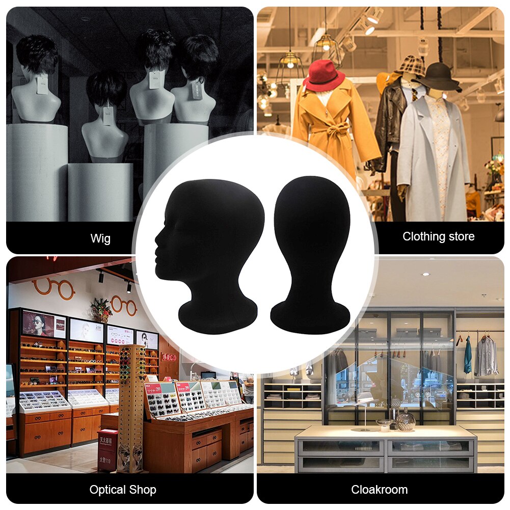 Foam Female Mannequin Head Model Wigs Glasses Display Holder Stand Photograph Prop Multi-purpose Barber Shop Mannequins Head