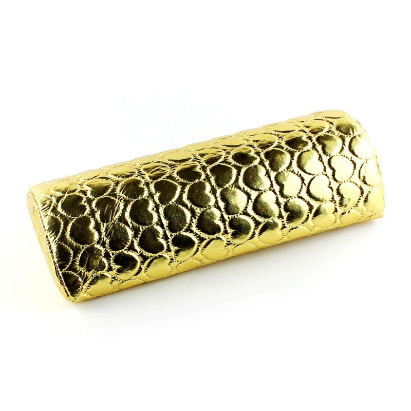 Nail Art oreiller pour manucure main bras repose oreiller coussin PU porte-cartes en cuir doux manucure ongle outil équipement: Gold