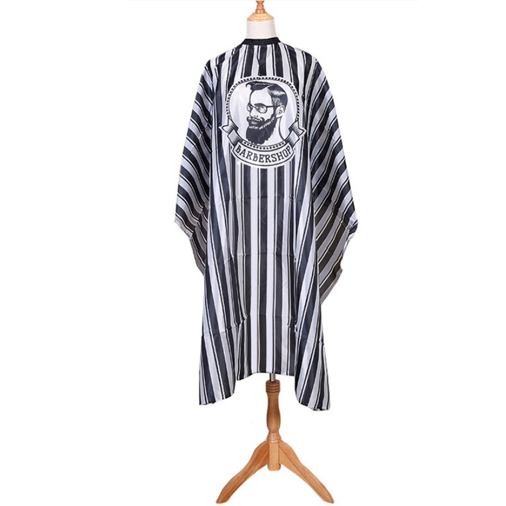 Capa de peluquería para salón de belleza, tela para barbería, envoltura protectora, delantal, bata de corte impermeable, envoltura de tela para el pelo, color negro