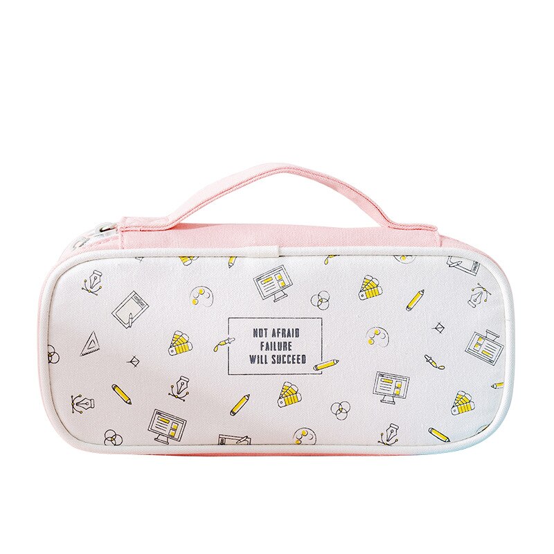 Portátil estuche escolar Gran capacidad estuches para el colegio Multifuncional estuche de lapices Lona estuches para lápices estuche lapices