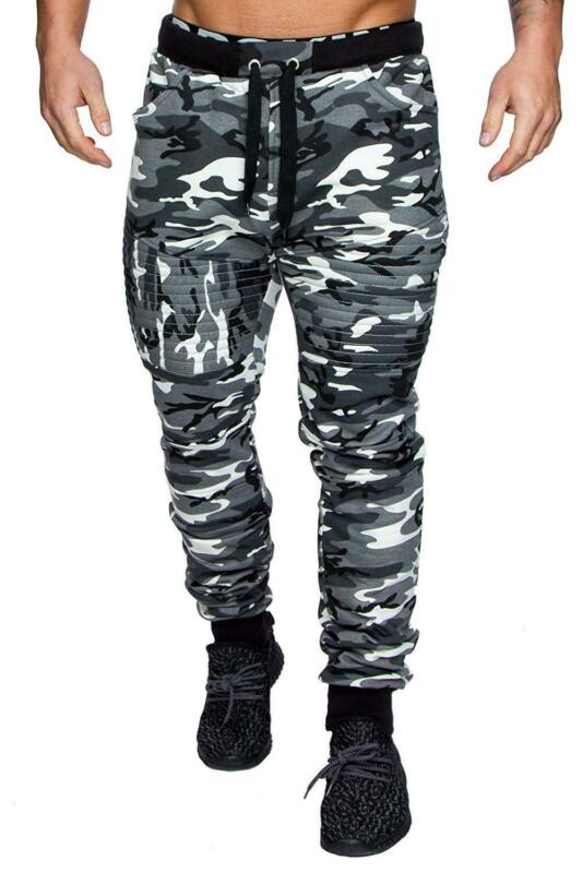 Mode Heren Camouflage Casual Sport Broek Leggings Fitness Gym Jogger Broek