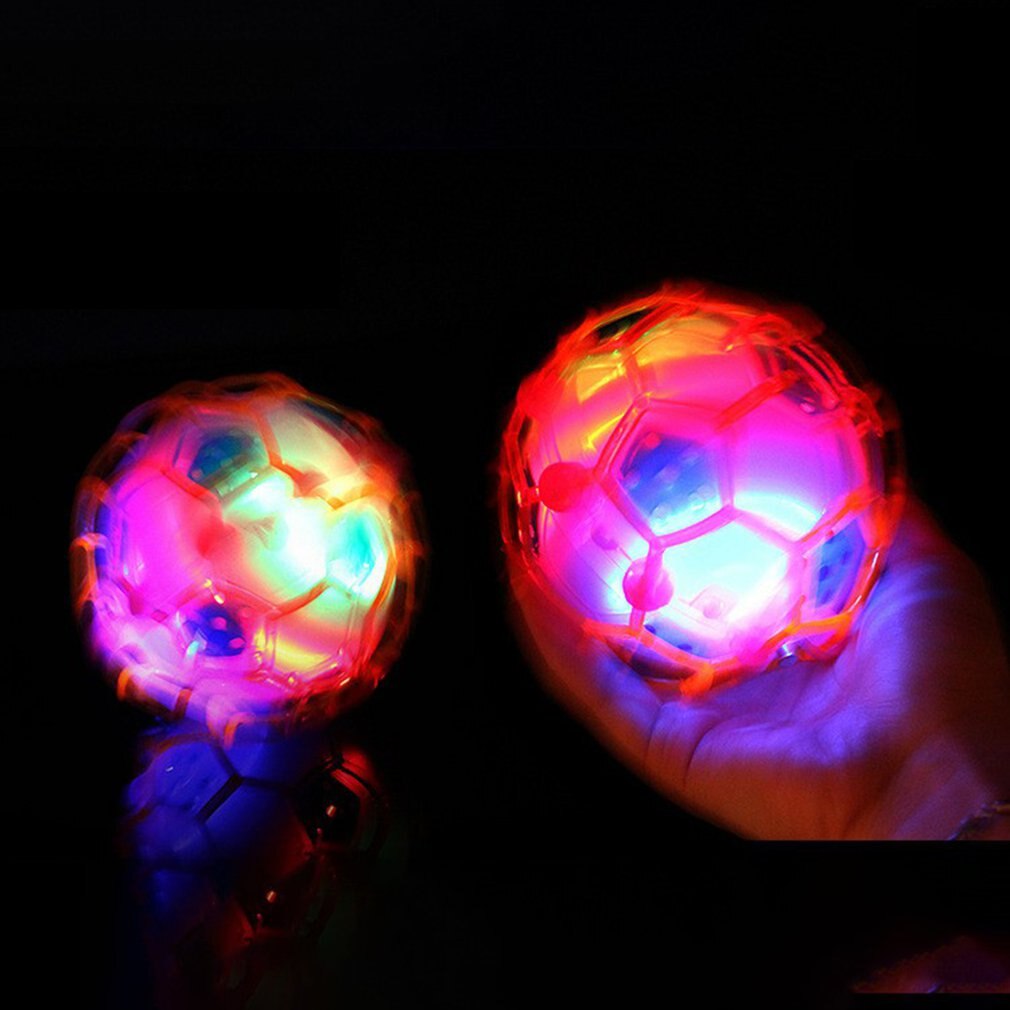 1Pcs Muziek Springen Joggle Geluid Bal Voetbal Speelgoed Flash Elektrische Dansen Voetbal Croquet Springen Bal Willekeurige Kleur
