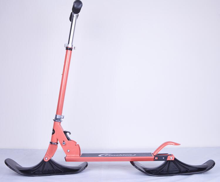 multi-functionele kinderen ski ski + skateboard auto remmen Twee fabrikanten Kinderen slee Skate board scooter + slee: Rood