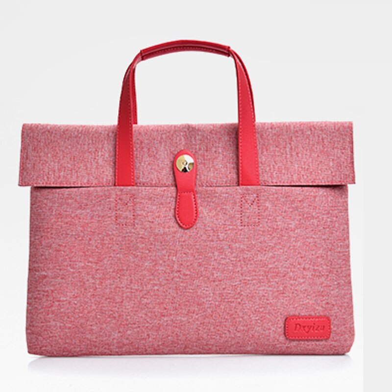 Laptoptas lichtgewicht 14 inch handtas notebooktas laptophoes draagbare computertas voor laptop handtas aktetas: Roze