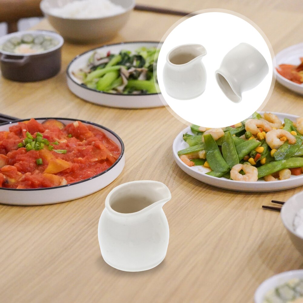 2pcs Ceramic Mini Jug Kitchen Sauce Cup Cups Soup ... – Vicedeal