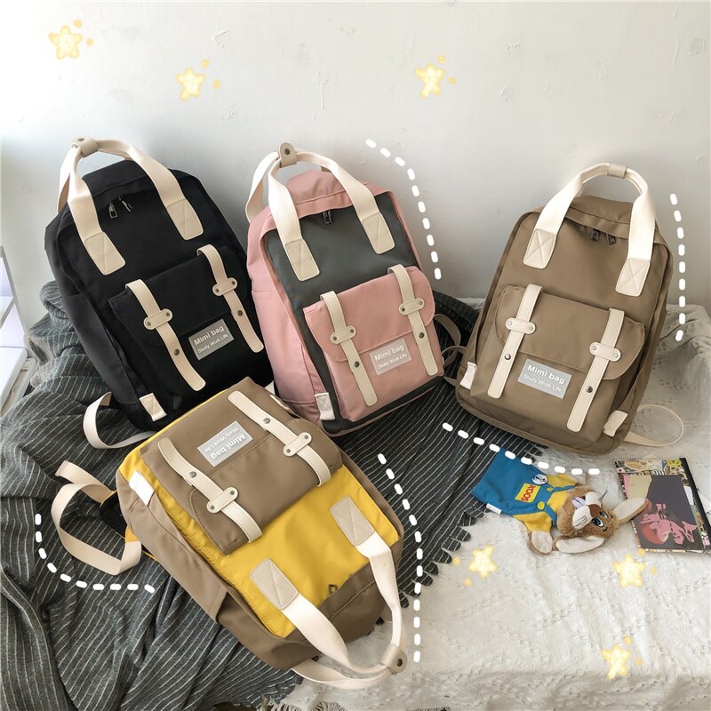 Japanischen und Korea Rucksack Frauen Große Kapazität Schule Rucksack Leinwand Rucksack Für Mädchen Vintage Laptop Reisetaschen