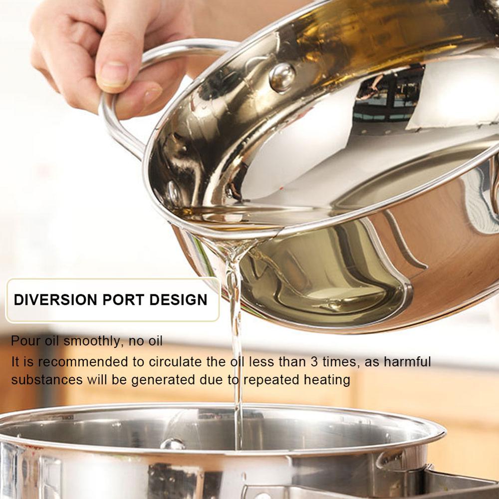 Mom 'S Hand Keuken Frituren Pot Thermometer Tempura Friteuse Pan Temperatuurregeling Gebakken Kip Pot Koken Gereedschap