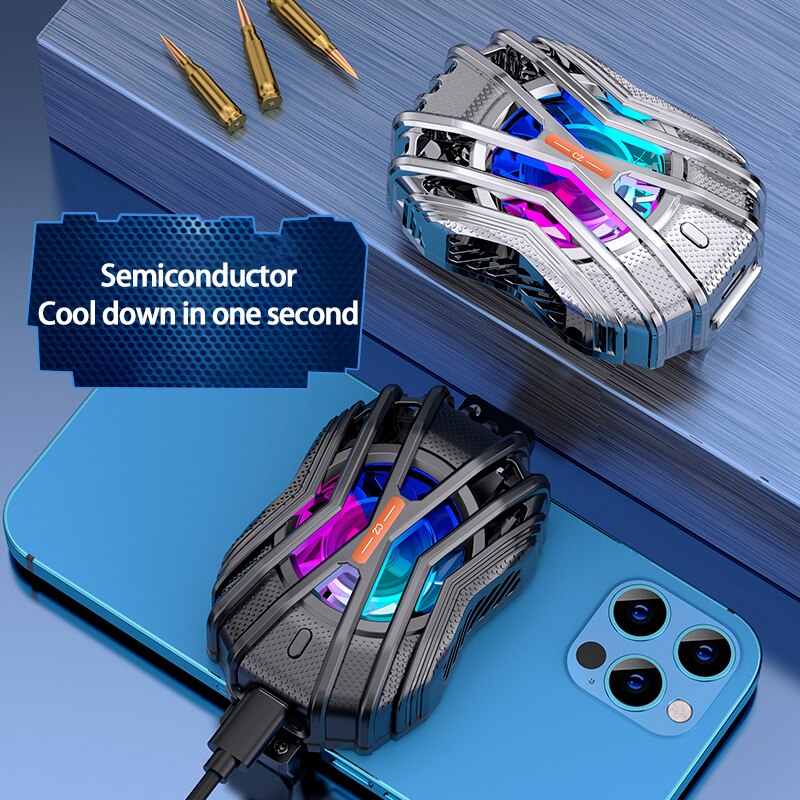 Universal Mobile Phone Radiator With Semiconductor Wind Power Cooling Mobile Game Cooling Artifact For Iphone Xiaomi Huawei