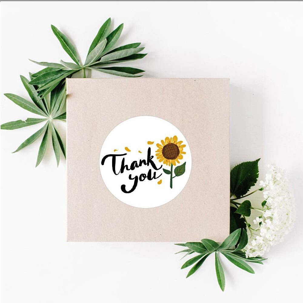 100-500pcs 1inch Thank You Stickers For Packaging Decorations Labels Envelope Seal Labels Different Styles