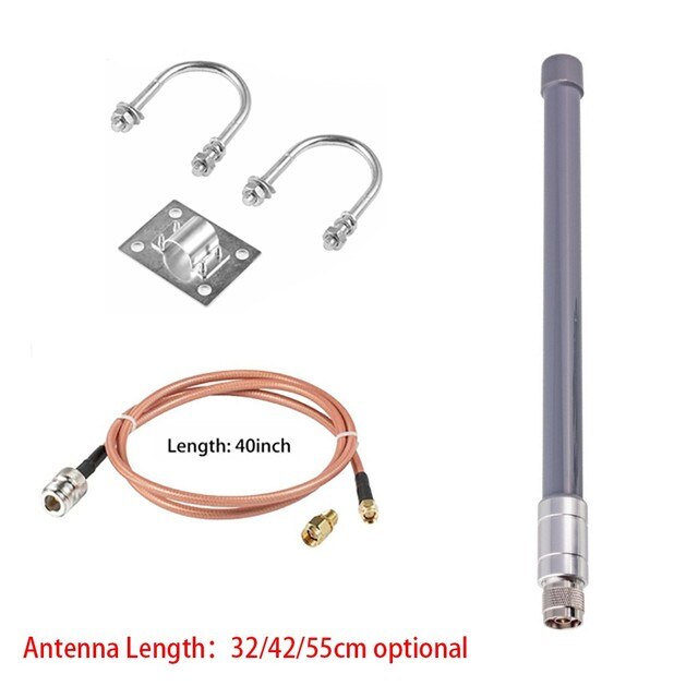 8dBi Helium Hotspot Miner HNT LoRa 915MHz 868Mhz Antenna Outdoor Waterproof Fiberglass Antenna Aerial Kit 32cm 42cm 55cm: 32cm Antenna Kit