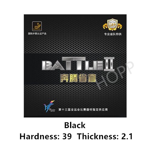 Friendship-esponja de Ping Pong de goma para tenis de mesa, BATTLE II, BATTLE 2 Pro, Nueva Versión dorada, 729: Black H39 T2.1
