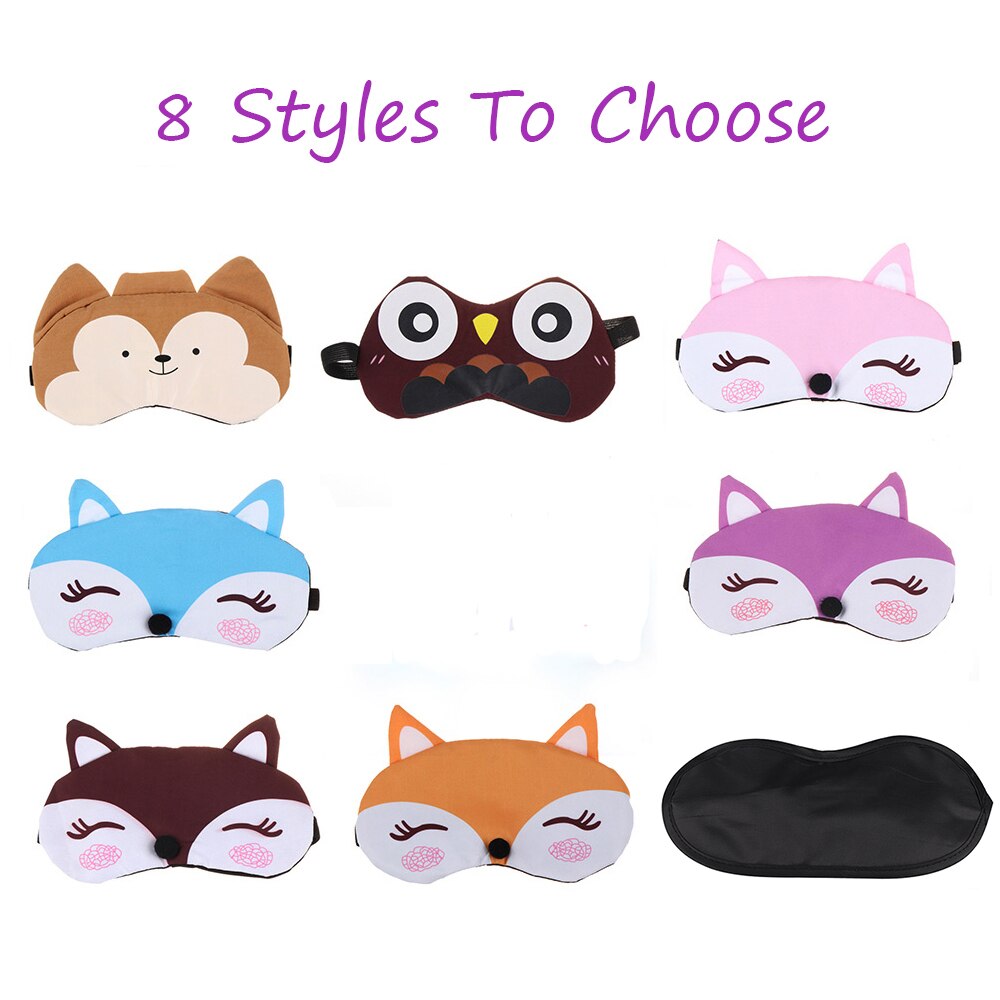 1PC Nette Schattierung Eye Maske Weich Gepolsterte Schlaf Eyeshade Tier Ausdruck Bild Eye Patch Rest Entspannen Eyeshade Augenbinde Auge pflege
