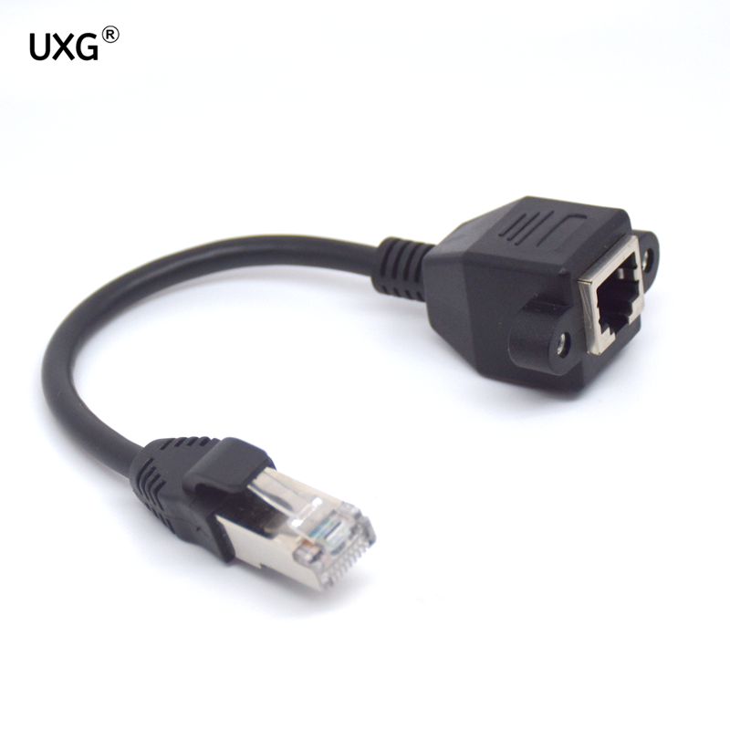Krótki kabel RJ45 męnarty robić żeńskiego robić montażu panelowego Przedłużacz sieci Ethernet LAN 15 cm Kabel Rj45 żeńnarty robić męskiego 30 cm 60 cm