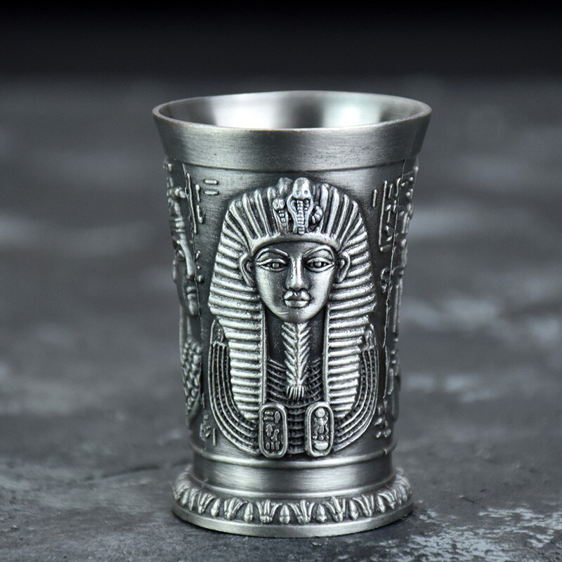 The Revenant Same Style Wine Glass Ancient Egypt Myth Relief Art Copper Shot Glass B52 Cocktail Russia Sikkim Spirits Bullet Cup