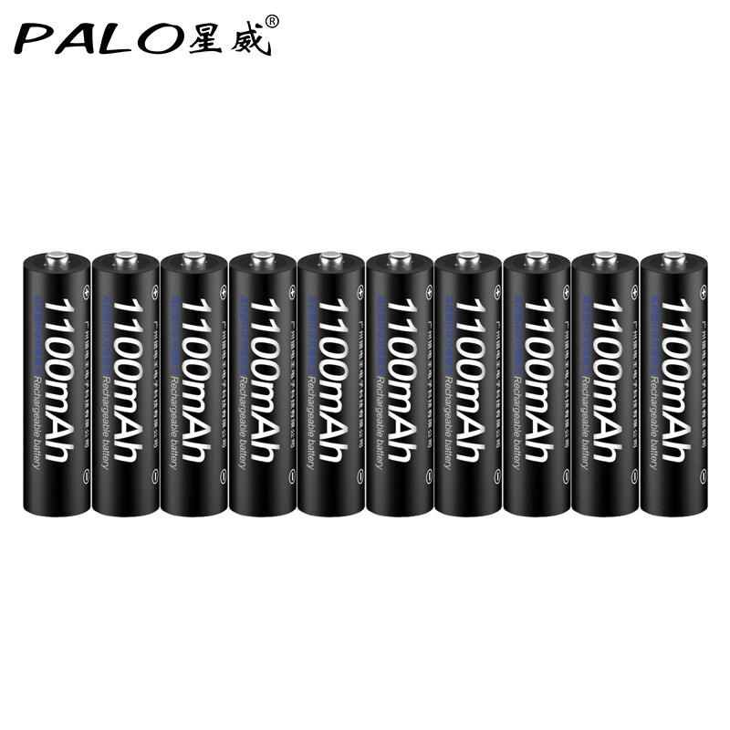 Palo Oplaadbare Batterijen 1.2V Aaa 1100Mah Ni-Mh Pre Opgeladen Batterij 3A Bateria Met Een Doos Voor Camera speelgoed Tandenborstel: 10PCS AAA