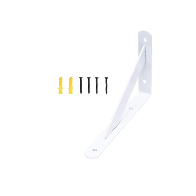 Heavy Duty Rvs Plank Beugel Montage Driehoek Hoek Beugels Voor Bureau Tafel Werk Ruimtebesparend Meubels F62A: White 04