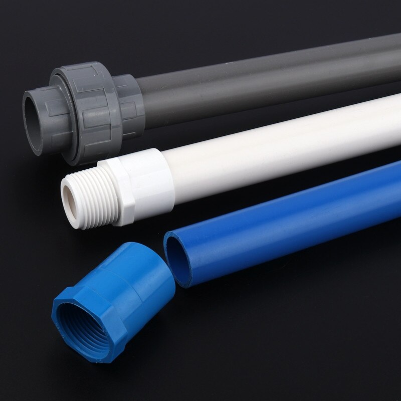 2pcs/lot Outer Dia.32 40mm PVC Pipe Length 50cm 19" Agriculture Garden Irrigation Watering Aquarium Tank Water Supply PVC Tube