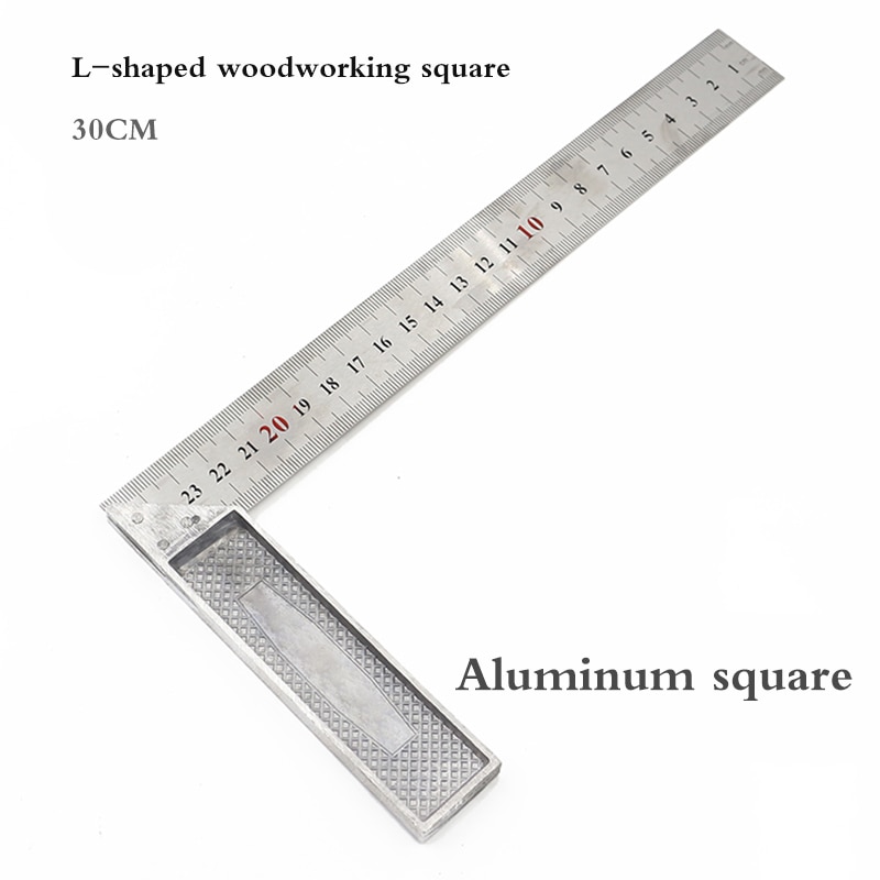 Metal stål firkantet lineal 90 graders vinkel auto bil måleinspektionsværktøj måleinstrumenter måler lineal skala