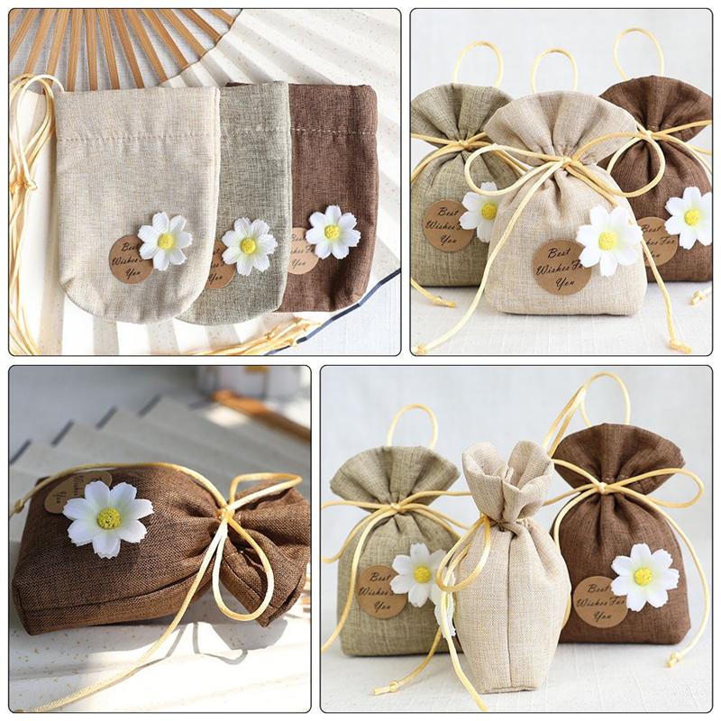 6 Pcs Empty Lavender Sachet Bag Fragrance Sachet Wardrobe Hangings Car Lavender Cotton And Linen Sachet Bedroom Storage Bag