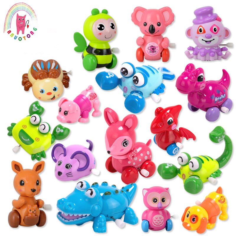 Amusing baby classic cute cartoon animal wind-up toy clockwork children's walking puppies honeybee children's educational toy