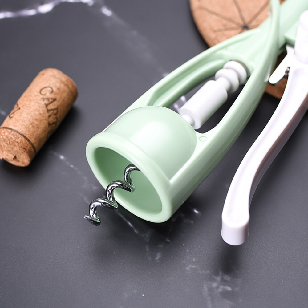 1 Pc Portable Stainless Steel Red Wine Opener Wing Type Waiter Plastic Wine Corkscrew Bottle Handle Openers Corkscrews