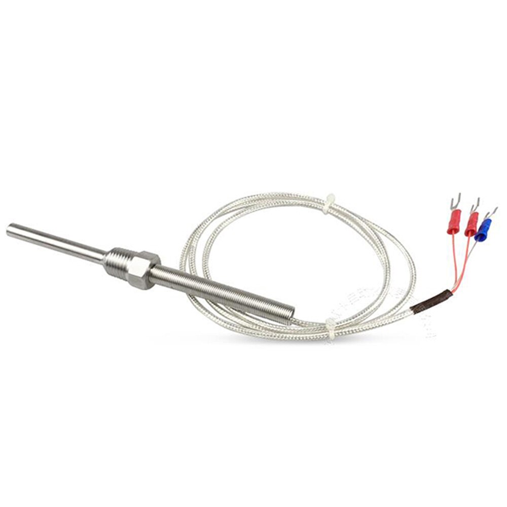 Sonda de temperatura impermeable PT100, 3 cables, resistencia térmica 304, sensor de 50mm con cable de 9m y 10m,