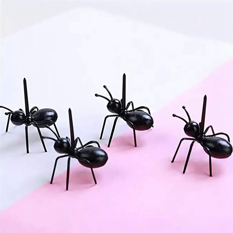 48 Pieces Reusable Ant Food Pick Fruit Toothpicks Dessert Fork Animal Appetizer Forks Cocktail Picks for Snack Cake Dessert: 48PCS