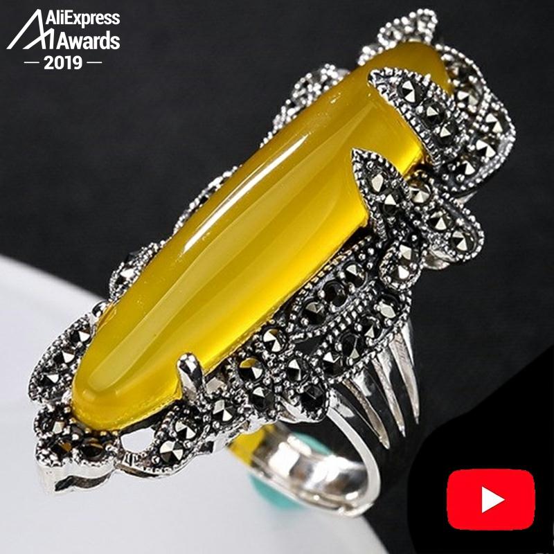 Israele S925 Fine Antico Anello In Argento Sterling artigianato ricco Naturale Artisan Baltico Naturali Della Pietra Preziosa ambra