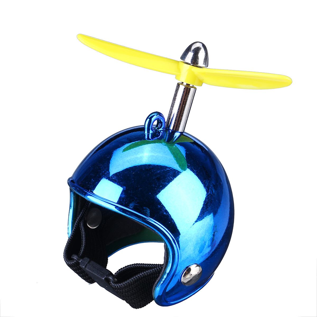 Drôle petit poulet casque pour animaux de compagnie poules oiseau dur chapeau de protection chapeaux transporteurs pour animaux de compagnie fournitures accessoires pour animaux de ferme hélice: Electroplating blue