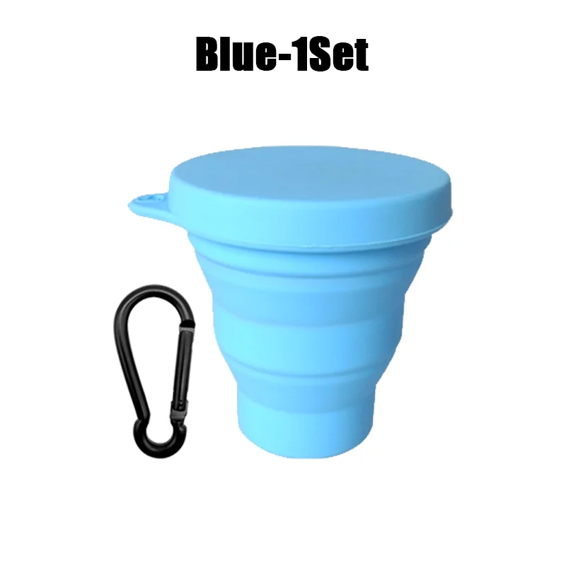 180 ml Klappbecher Mini Einziehbarer Becher Silikon Tragbare Teetasse draussen Reise Kaffee Teleskop Trinkbecher mit Deckel: Lila
