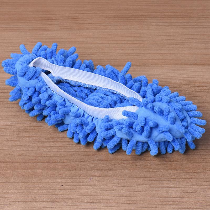Gulvstøvrengøring tøffel doven mopping gulvpolering rengøring let fodsok skoovertræk solid støvrenser mop tøffel