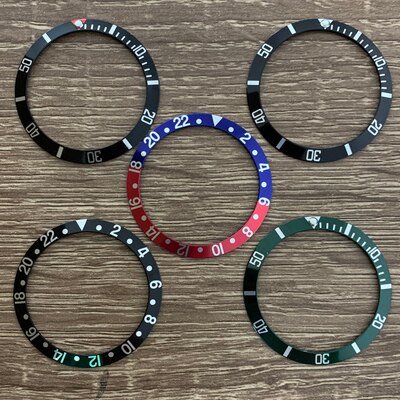 Watch Accessories Aluminum Watch Bezel 30.7mm- 37.5mm Watches Inserts Replacement Parts for Watchmaker